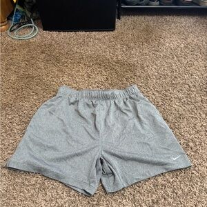 Nike Women’s Heather Gray Athletic Shorts with Swoosh